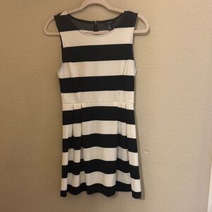 Forever 21 Black and White Striped Mini Dress